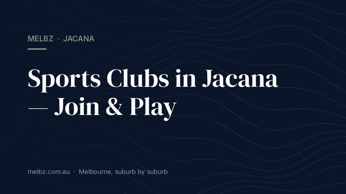Title card: Sports Clubs in Jacana — Join & Play