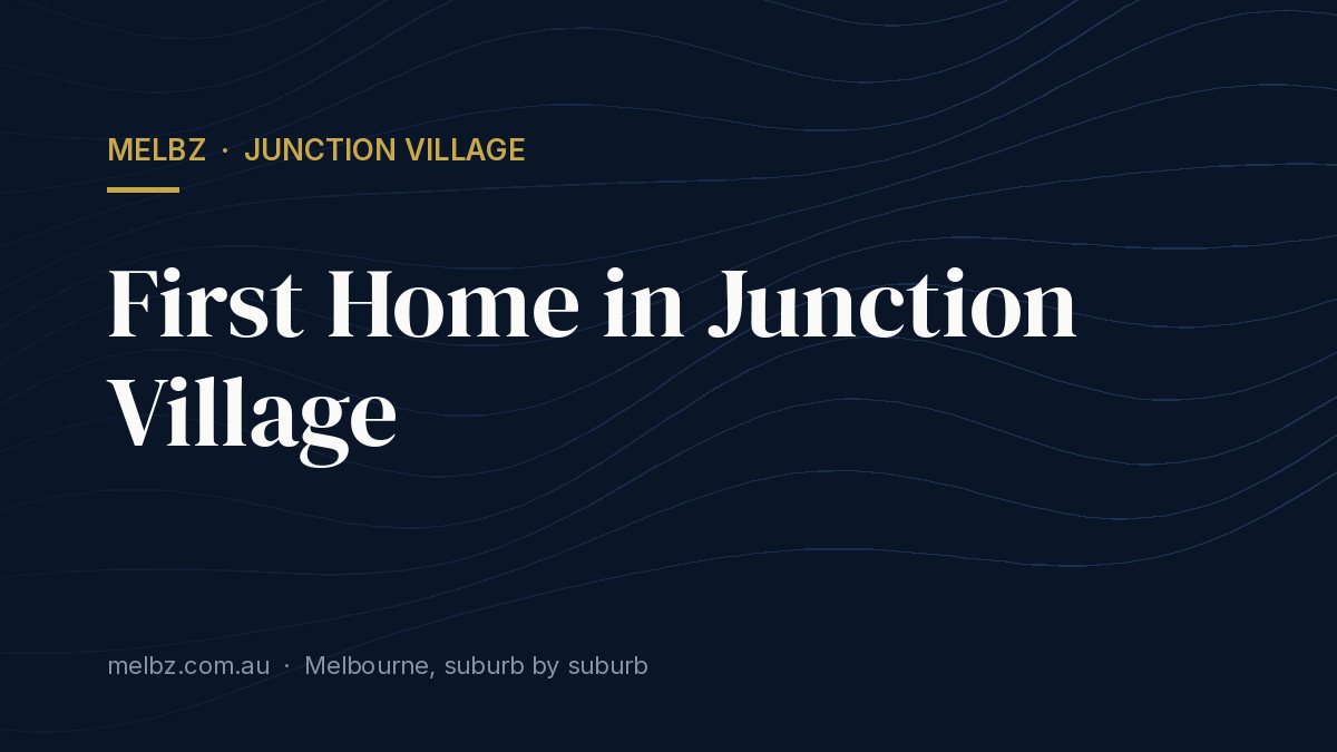 Title card: First Home in Junction Village