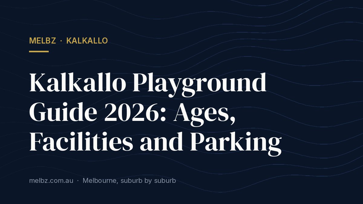 Title card: Kalkallo Playground Guide 2026: Ages, Facilities and Parking
