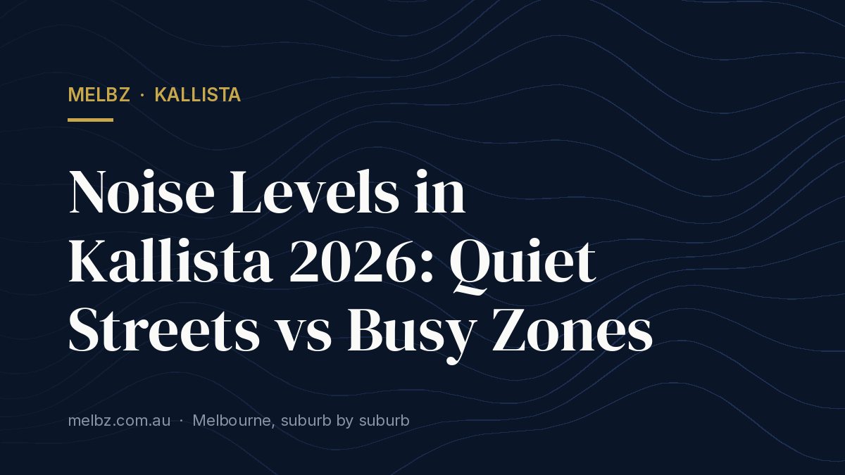 Title card: Noise Levels in Kallista 2026: Quiet Streets vs Busy Zones