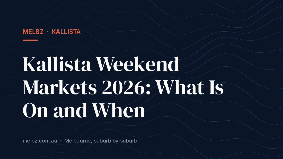 Title card: Kallista Weekend Markets 2026: What Is On and When