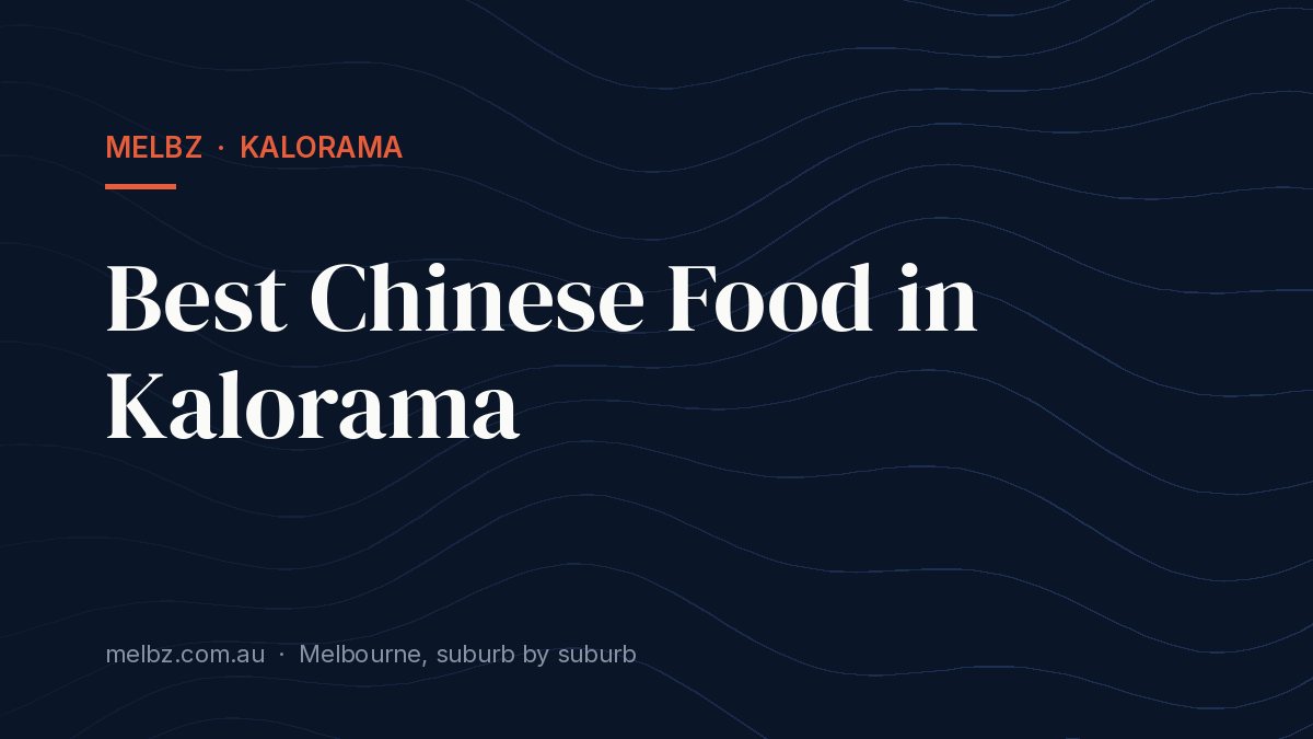 Title card: Best Chinese Food in Kalorama