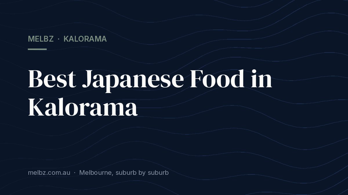 Title card: Best Japanese Food in Kalorama