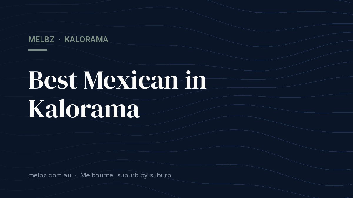 Title card: Best Mexican in Kalorama