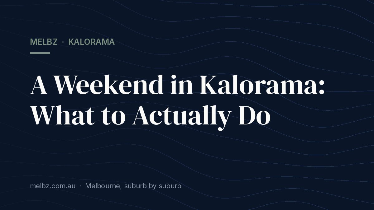 Title card: A Weekend in Kalorama: What to Actually Do