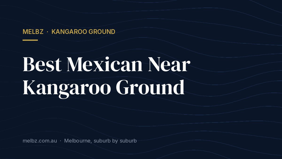 Title card: Best Mexican Near Kangaroo Ground
