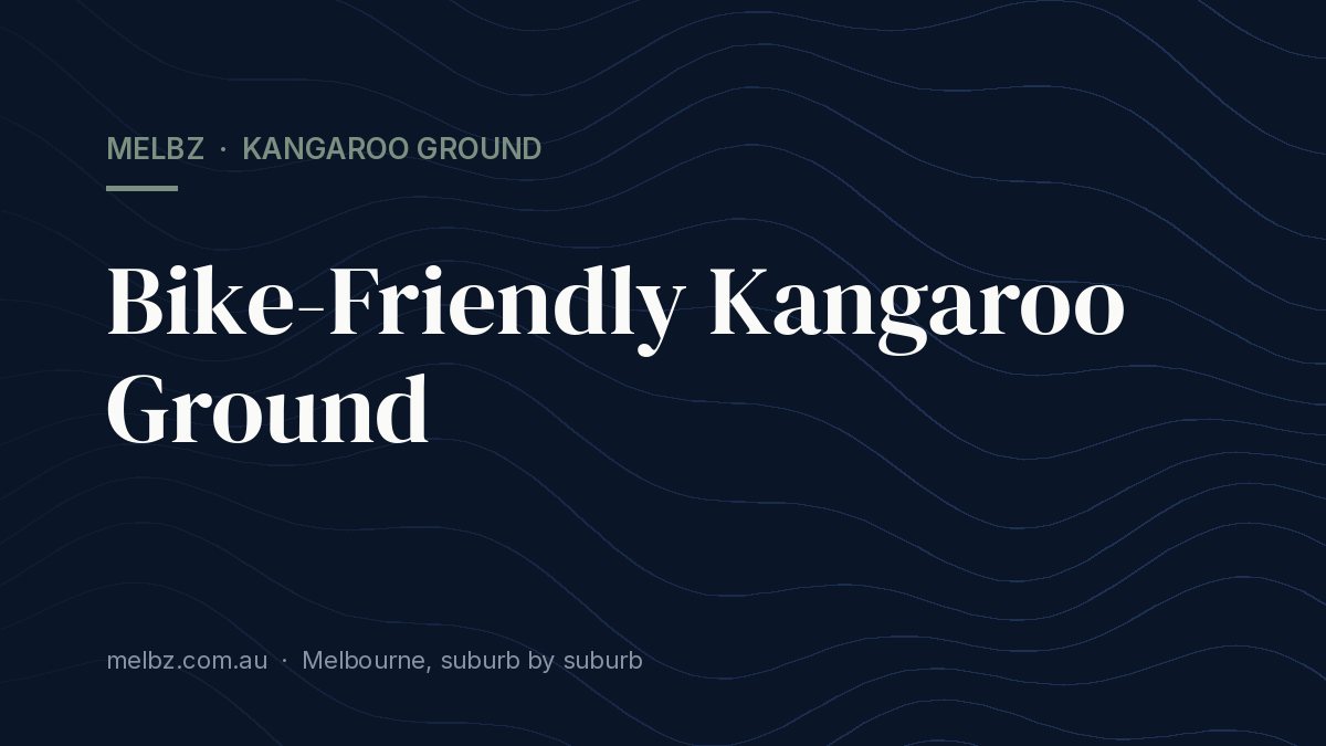 Title card: Bike-Friendly Kangaroo Ground