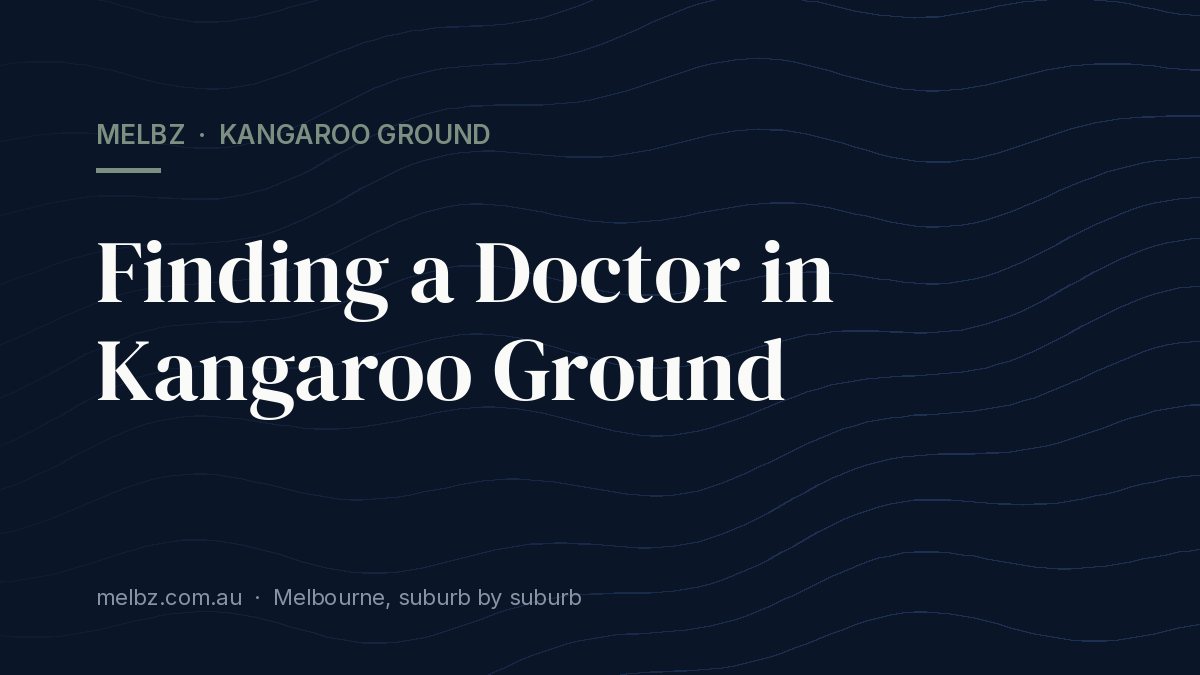 Title card: Finding a Doctor in Kangaroo Ground