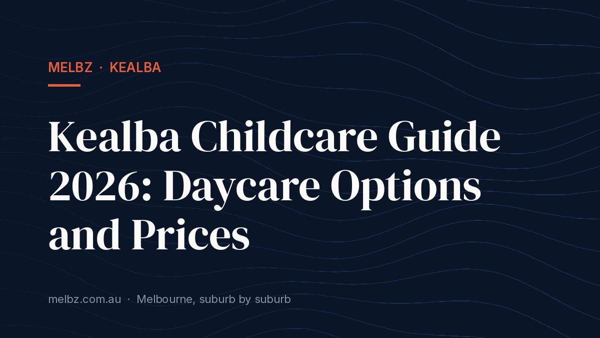 Title card: Kealba Childcare Guide 2026: Daycare Options and Prices