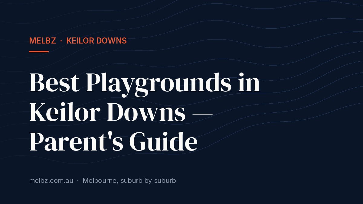 Title card: Best Playgrounds in Keilor Downs — Parent's Guide