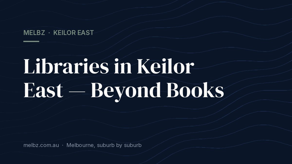 Title card: Libraries in Keilor East — Beyond Books
