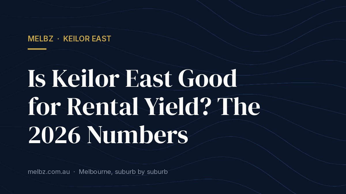 Title card: Is Keilor East Good for Rental Yield? The 2026 Numbers