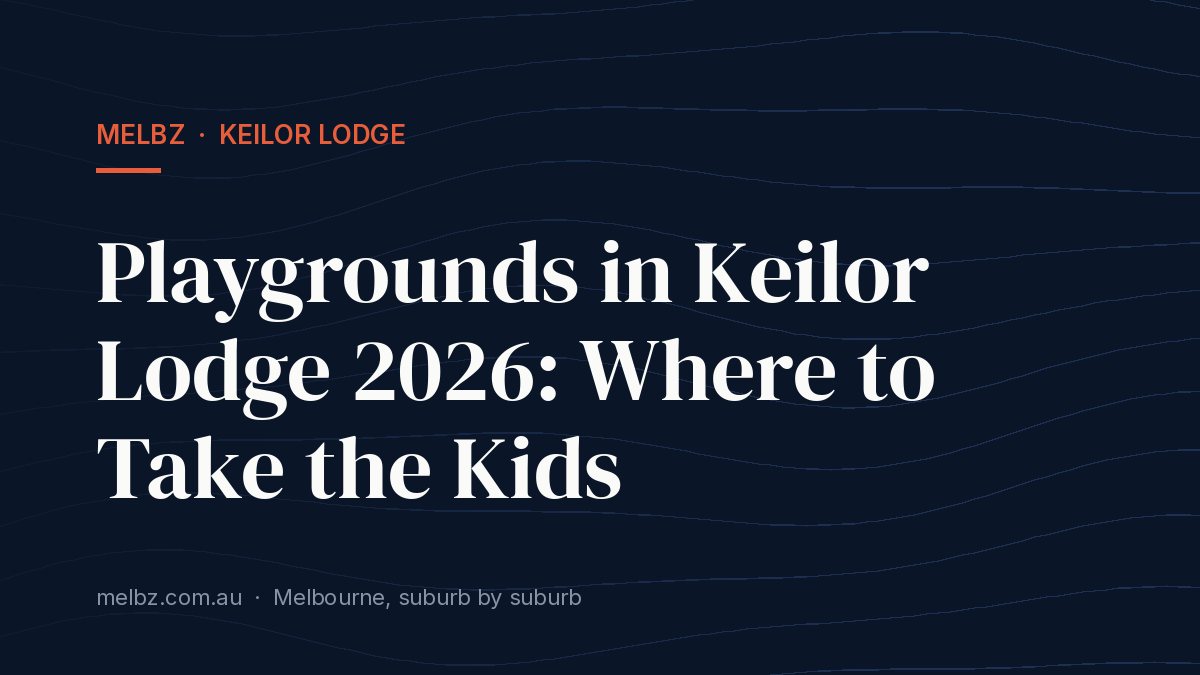 Title card: Playgrounds in Keilor Lodge 2026: Where to Take the Kids