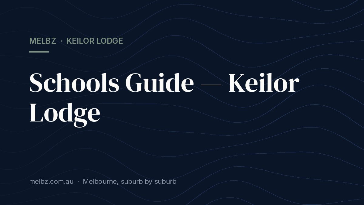 Title card: Schools Guide — Keilor Lodge
