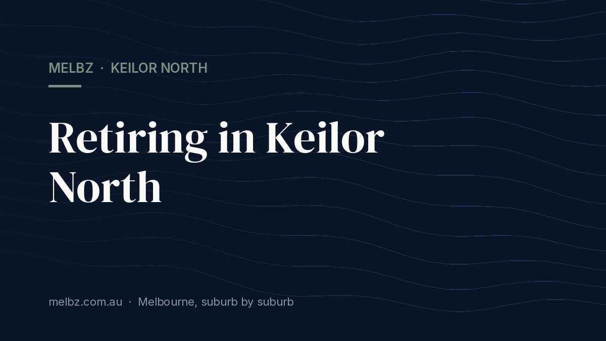 Title card: Retiring in Keilor North