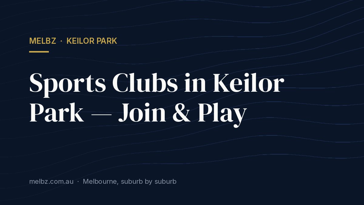 Title card: Sports Clubs in Keilor Park — Join & Play