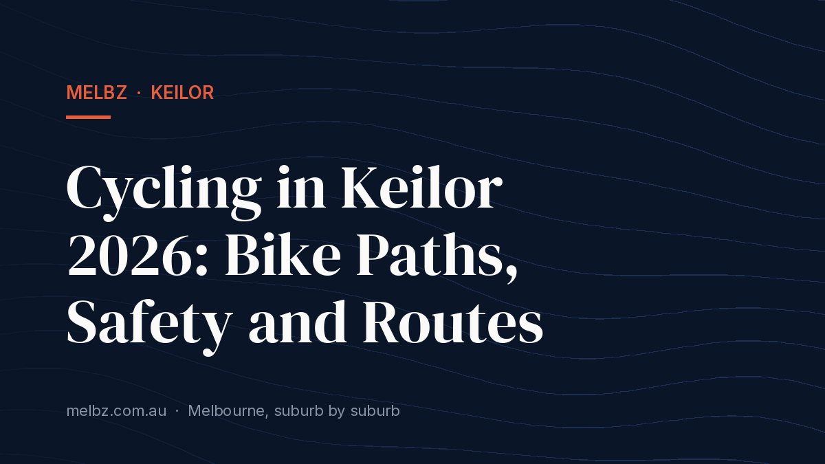 Title card: Cycling in Keilor 2026: Bike Paths, Safety and Routes