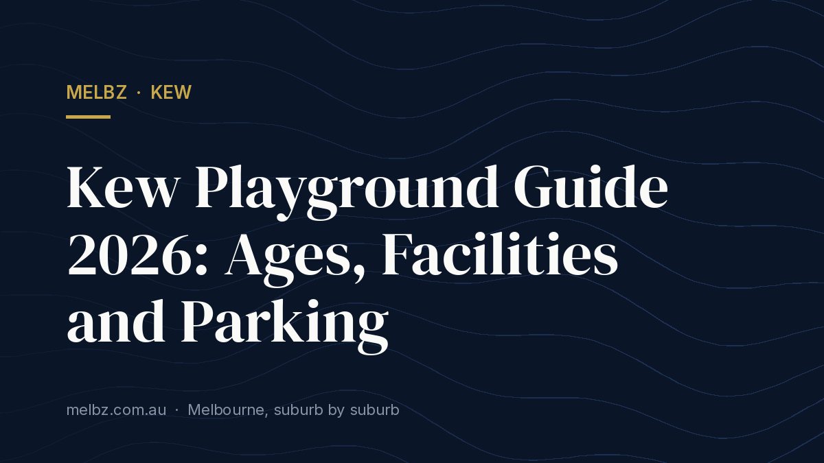 Title card: Kew Playground Guide 2026: Ages, Facilities and Parking