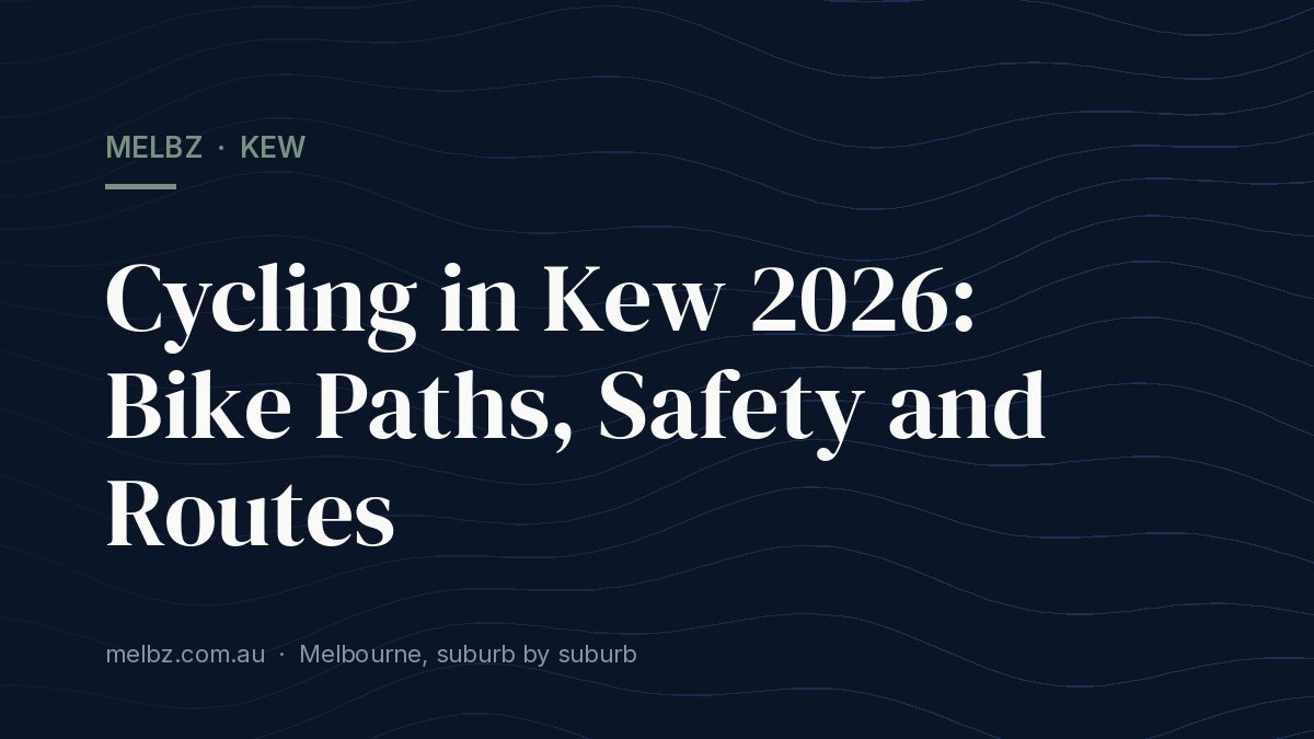 Title card: Cycling in Kew 2026: Bike Paths, Safety and Routes