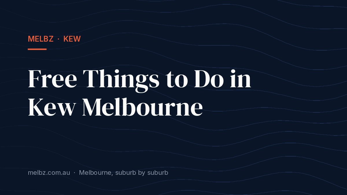 Title card: Free Things to Do in Kew Melbourne