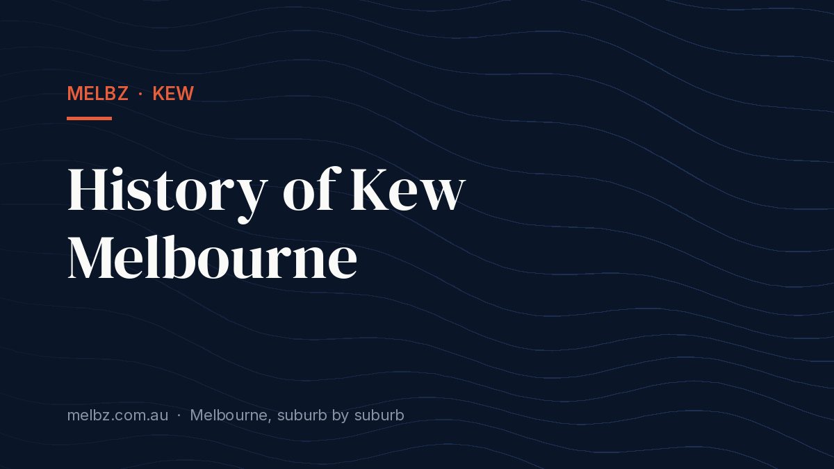 Title card: History of Kew Melbourne