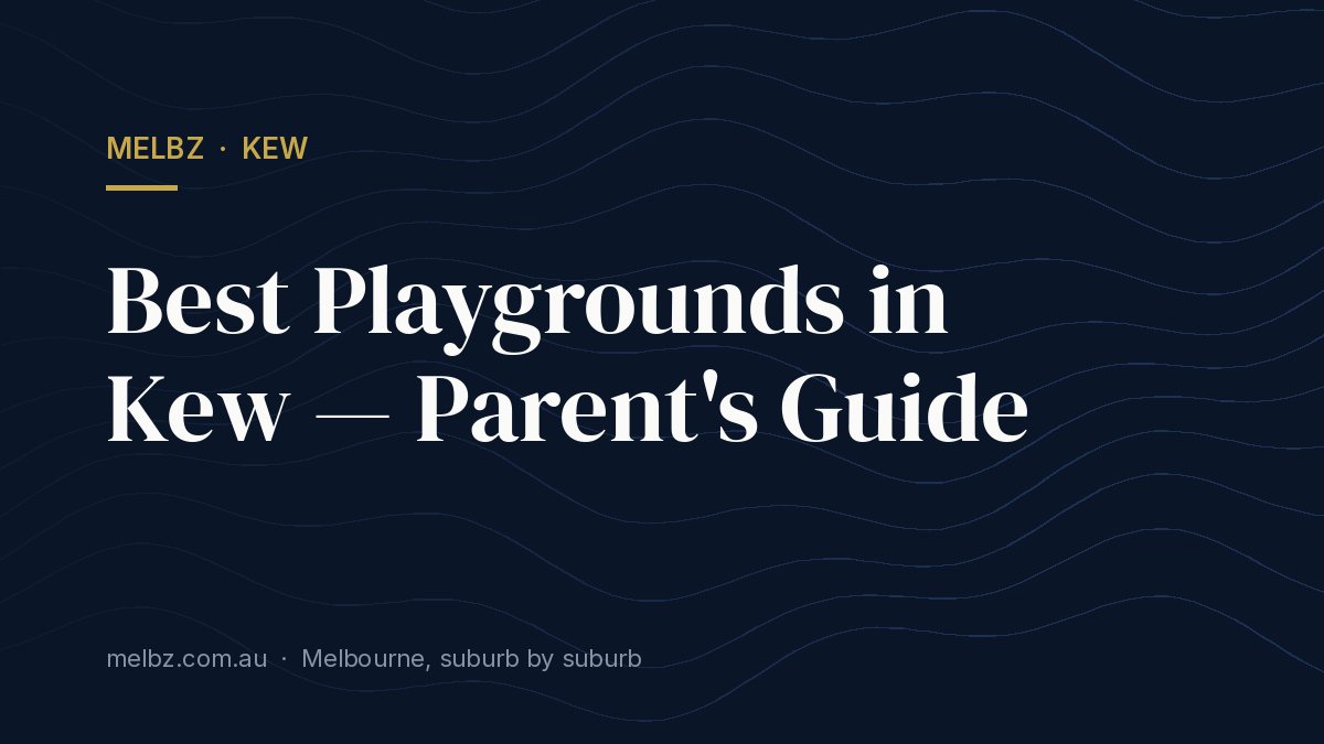 Title card: Best Playgrounds in Kew — Parent's Guide