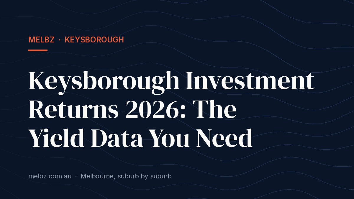 Title card: Keysborough Investment Returns 2026: The Yield Data You Need
