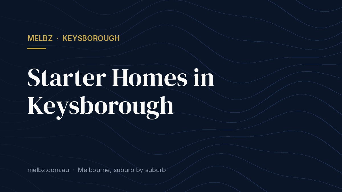 Title card: Starter Homes in Keysborough