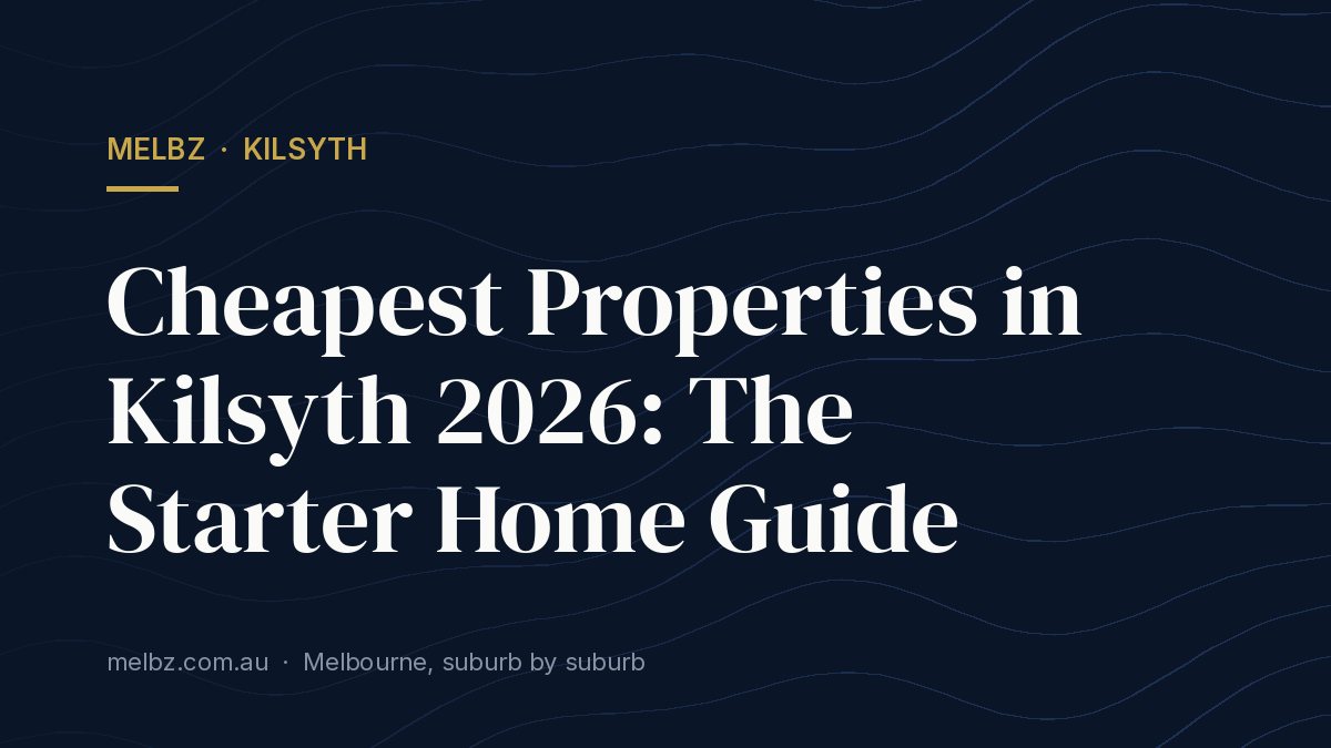Title card: Cheapest Properties in Kilsyth 2026: The Starter Home Guide