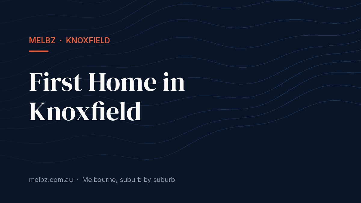 Title card: First Home in Knoxfield