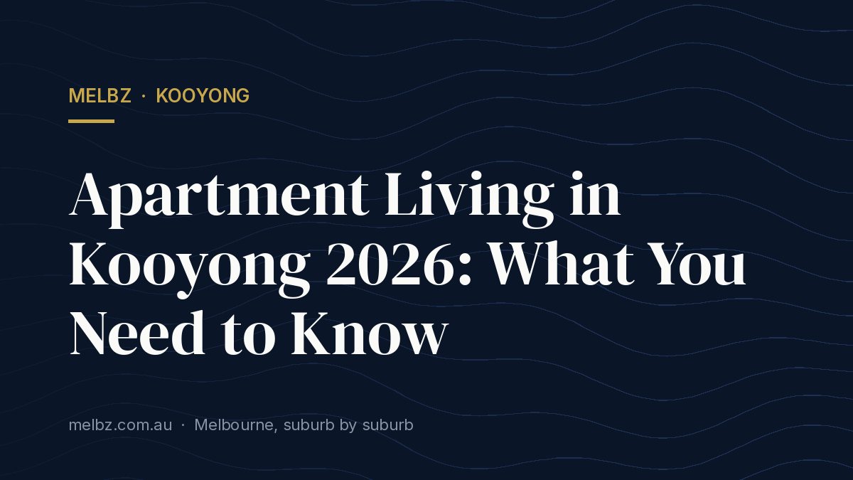 Title card: Apartment Living in Kooyong 2026: What You Need to Know