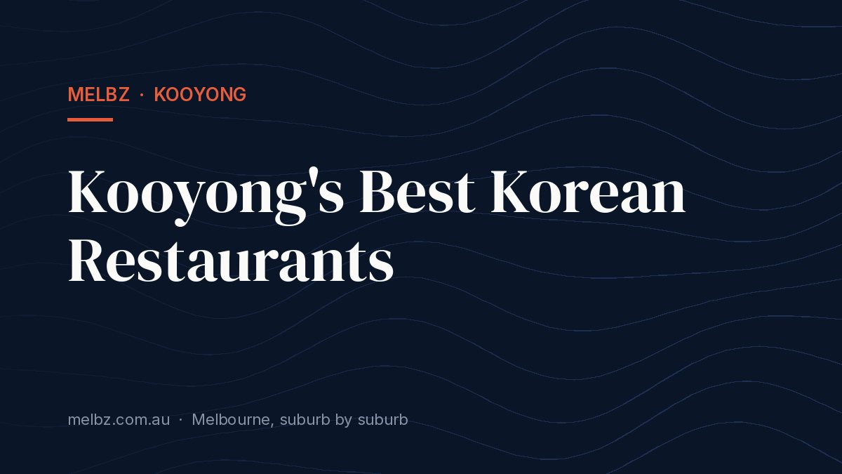 Title card: Kooyong's Best Korean Restaurants