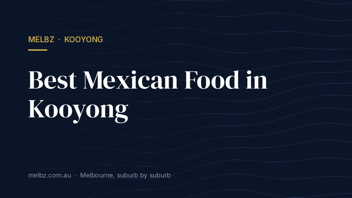 Title card: Best Mexican Food in Kooyong