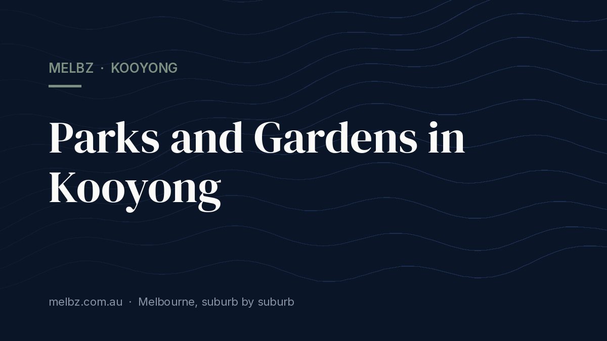 Title card: Parks and Gardens in Kooyong