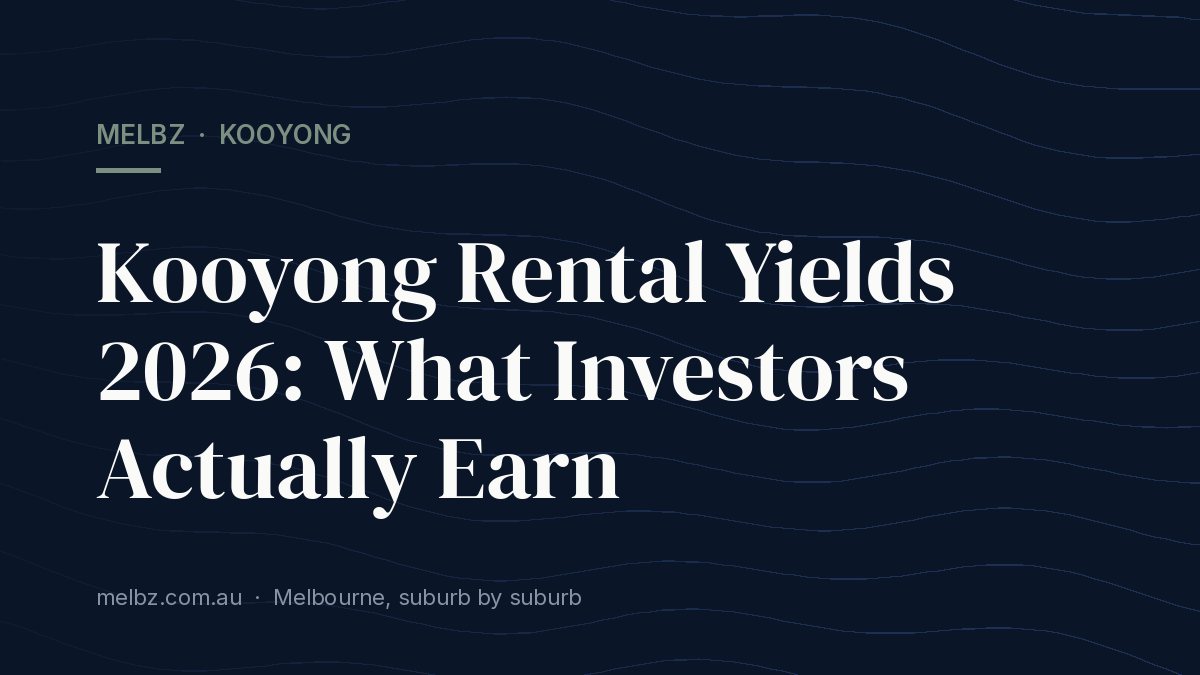 Title card: Kooyong Rental Yields 2026: What Investors Actually Earn