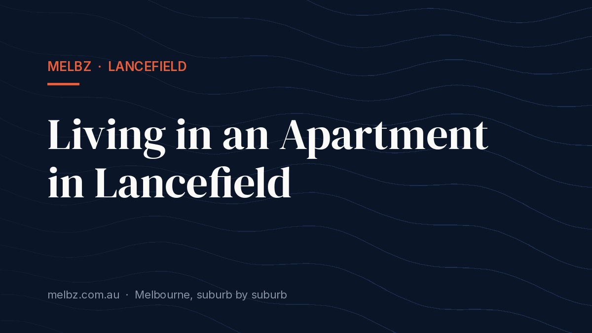 Title card: Living in an Apartment in Lancefield