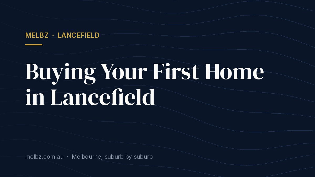 Title card: Buying Your First Home in Lancefield