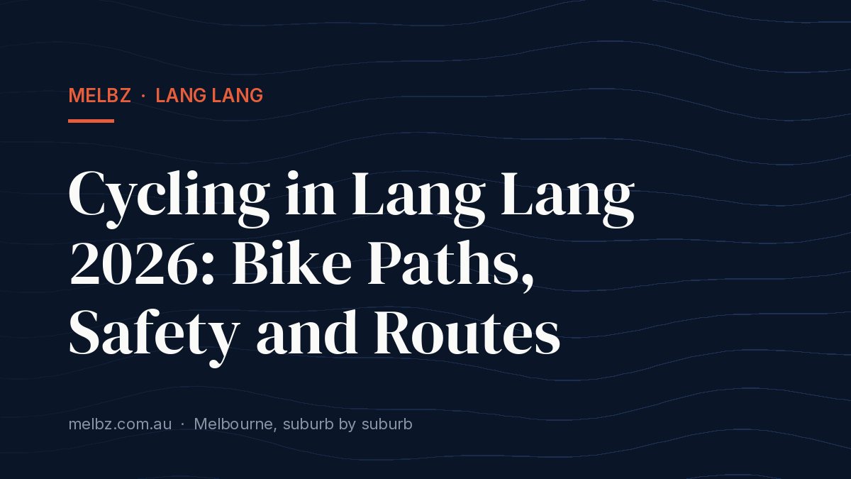 Title card: Cycling in Lang Lang 2026: Bike Paths, Safety and Routes
