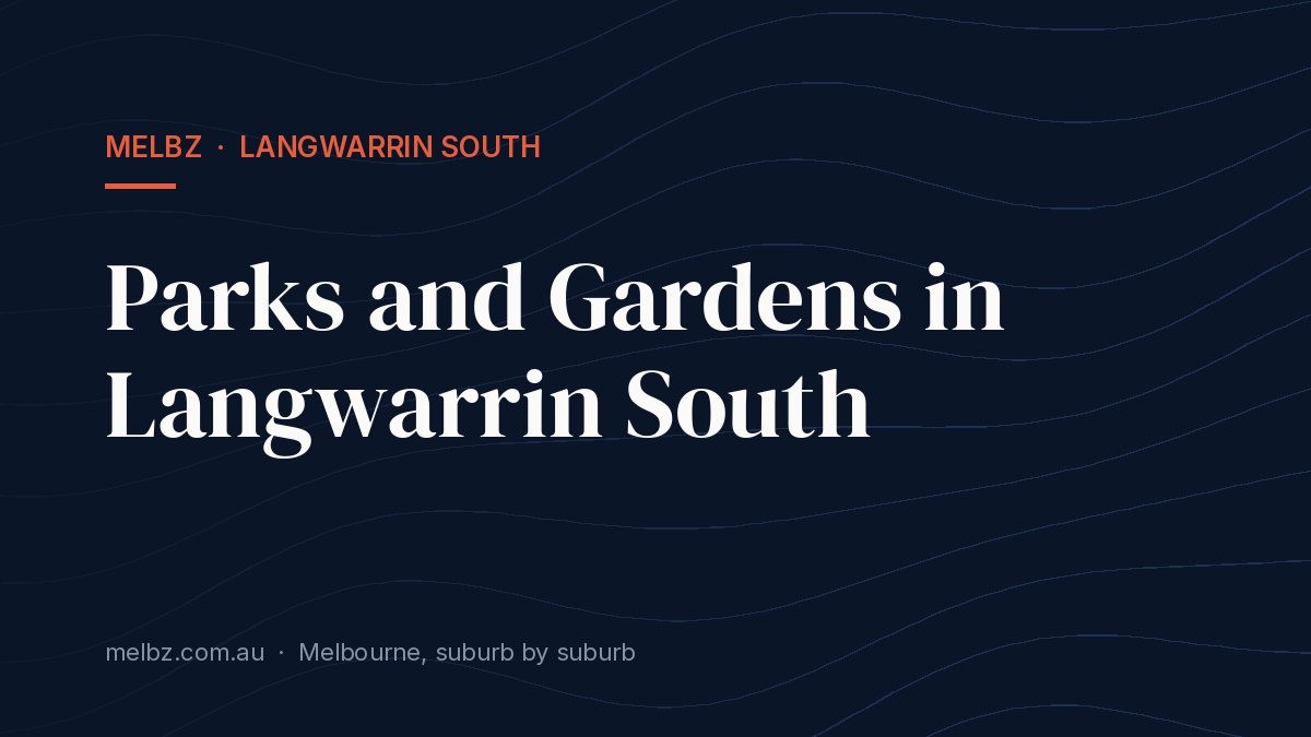 Title card: Parks and Gardens in Langwarrin South