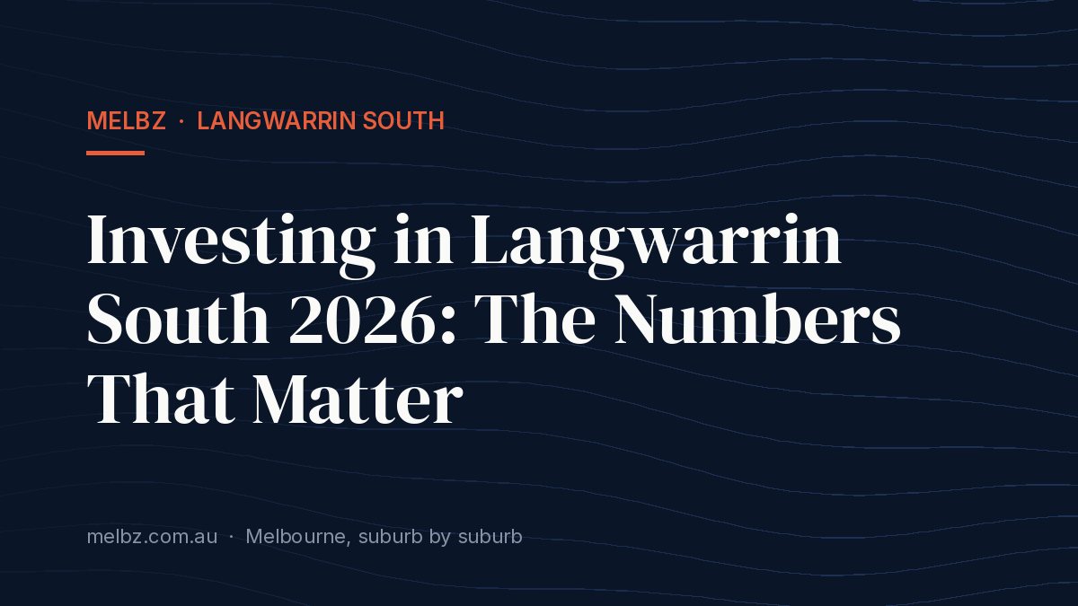 Title card: Investing in Langwarrin South 2026: The Numbers That Matter