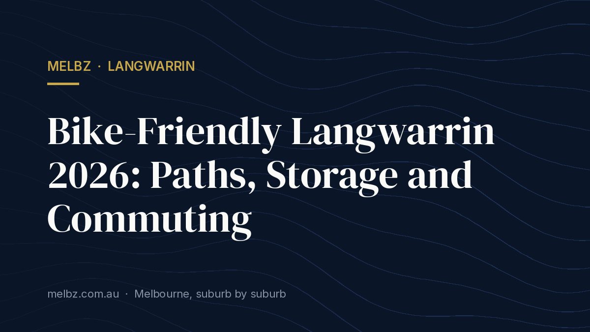 Title card: Bike-Friendly Langwarrin 2026: Paths, Storage and Commuting