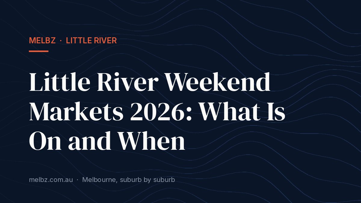 Title card: Little River Weekend Markets 2026: What Is On and When