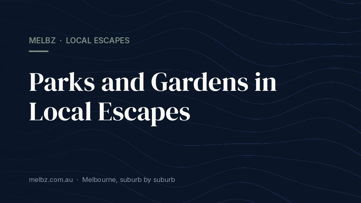 Title card: Parks and Gardens in Local Escapes