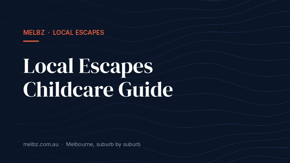 Title card: Local Escapes Childcare Guide