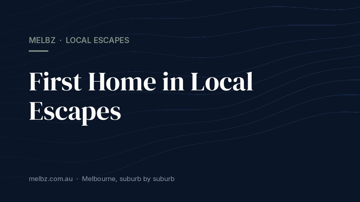 Title card: First Home in Local Escapes