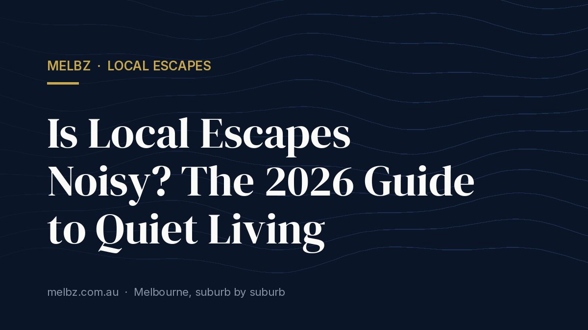 Title card: Is Local Escapes Noisy? The 2026 Guide to Quiet Living