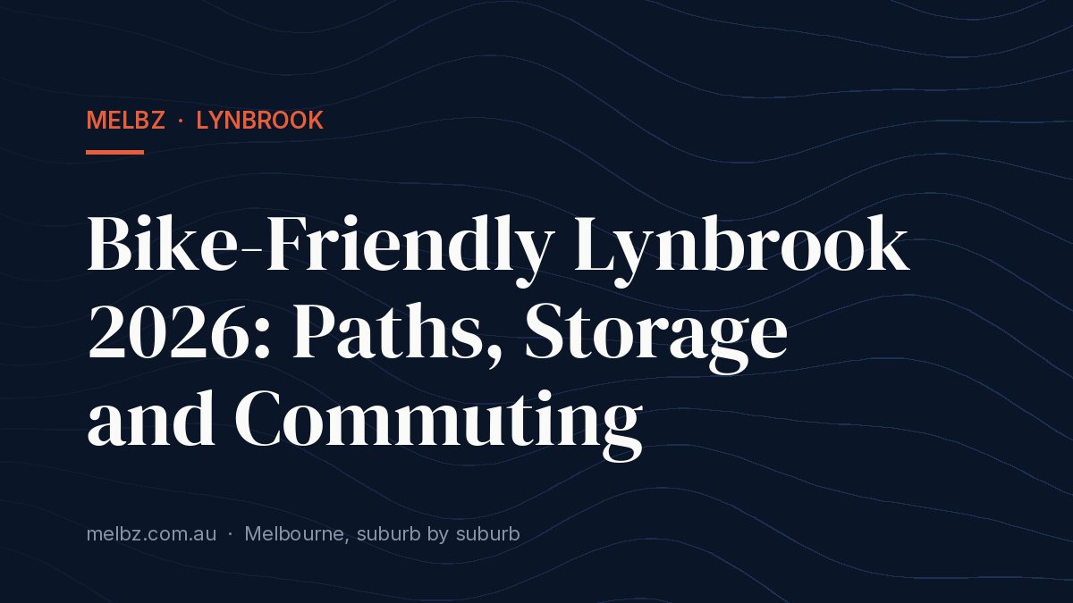 Title card: Bike-Friendly Lynbrook 2026: Paths, Storage and Commuting
