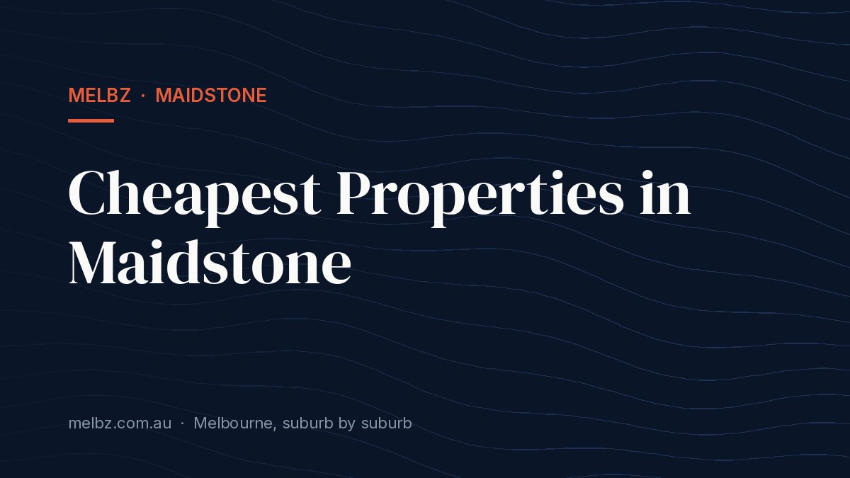 Title card: Cheapest Properties in Maidstone
