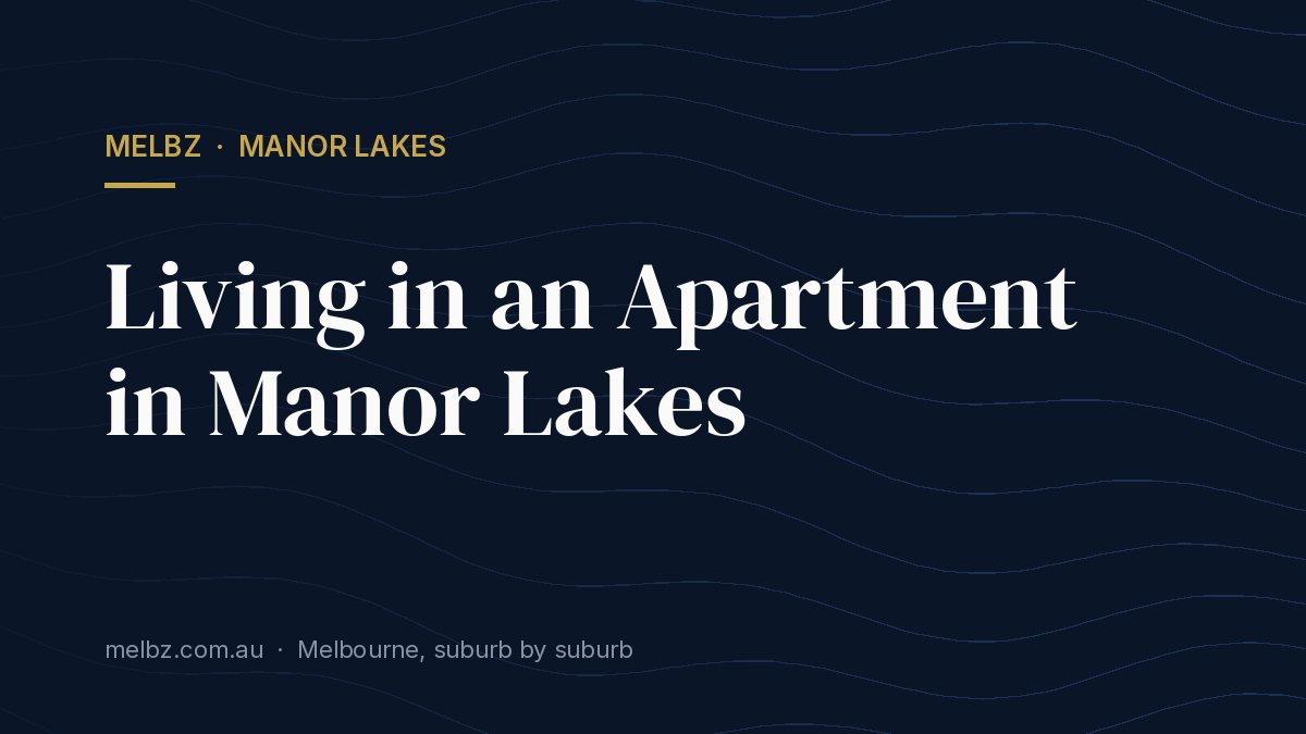 Title card: Living in an Apartment in Manor Lakes