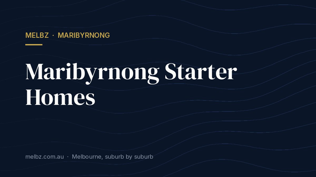 Title card: Maribyrnong Starter Homes
